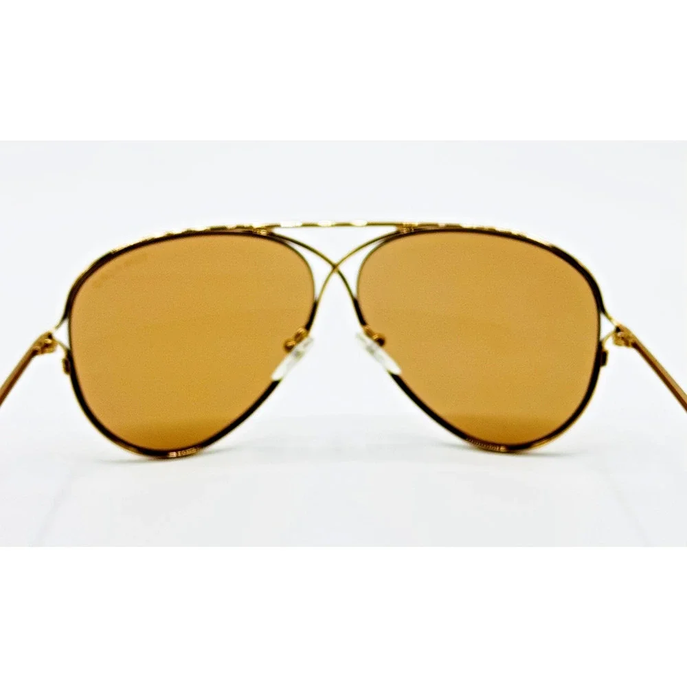 Tom Ford Sunglasses TOM N.4 28E Rose Gold Aviator Frame Brown Lens 59-10-135
